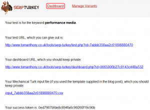Adresy URL testu SERP Turkey