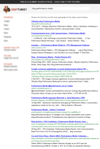 Spreparowane wyniki wyszukiwania w SERP Turkey