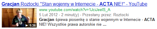 Film wideo w wynikach wyszukiwania Google Film wideo w wynikach wyszukiwania Google