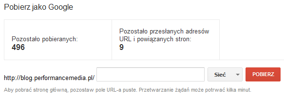 Pobierz jako Googlebot Pobierz jako Googlebot