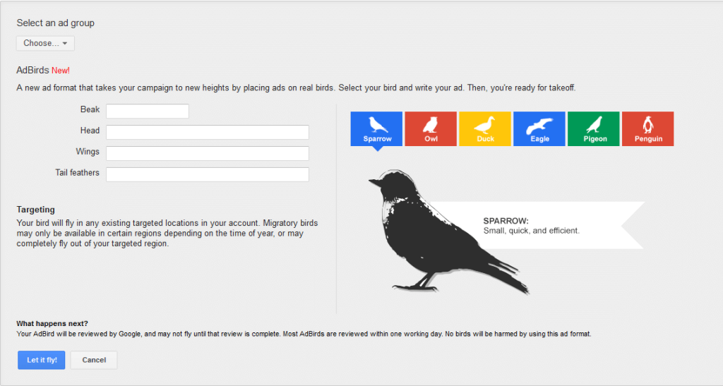 AdBirds - nowy format reklamowy AdWordsa