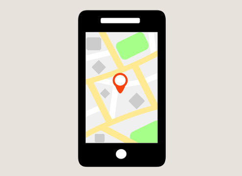 Smartfon i lokalizacja na mapie