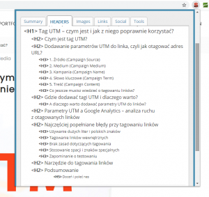 Hierarchia nagłówków SEO na blogu PM